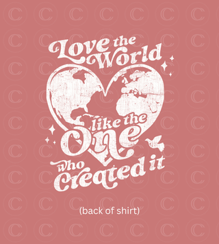 Love the World Like the One Who Created It T-shirt, Christian