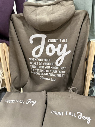 Count It All Joy James 1:2 Adult Unisex Premium Hoodie Sweatshirt, Chrisitan, Faith