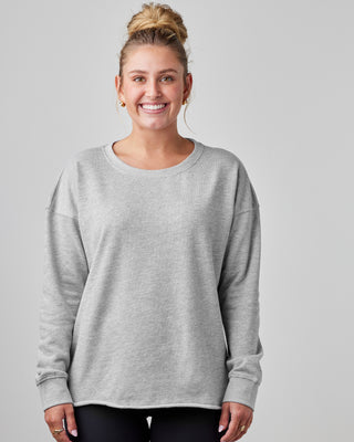 Ladies Beach Fleece Drop Shoulder Crewneck