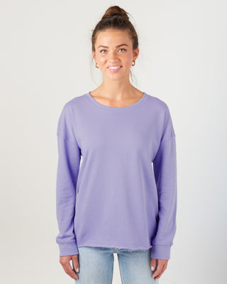 Ladies Beach Fleece Drop Shoulder Crewneck