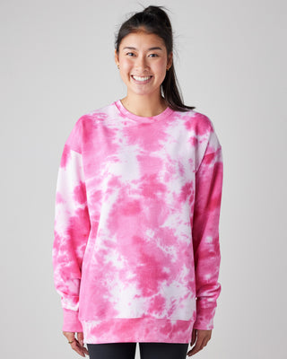 Women's Tie Dye Fleece Crewneck Sweatshirt