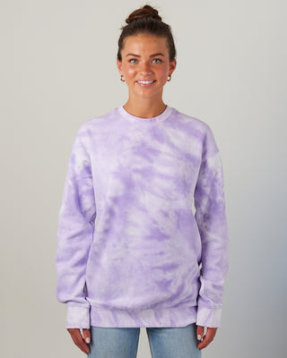 Women's Tie Dye Fleece Crewneck Sweatshirt