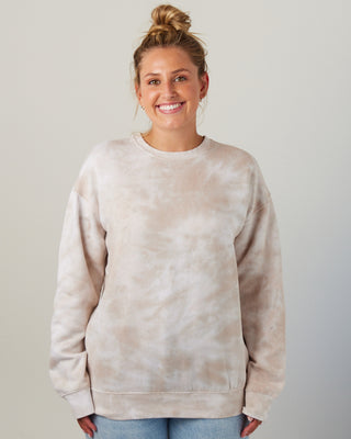 Women's Tie Dye Fleece Crewneck Sweatshirt