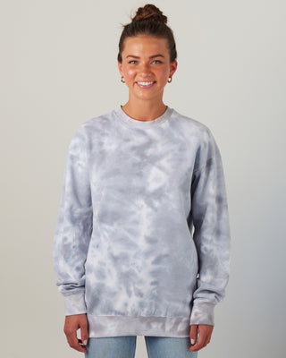 Women's Tie Dye Fleece Crewneck Sweatshirt