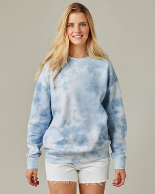 Women's Tie Dye Fleece Crewneck Sweatshirt